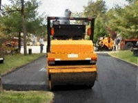 Heavy roller compacting.