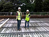 New basalt rebar on bridge in Ireland.